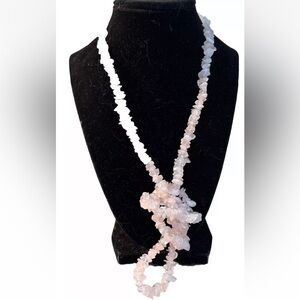 Vintage Rose Quartz Beaded Necklace